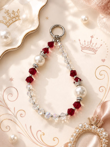 Crown Jewel Pearl & Crystal Bag Charm