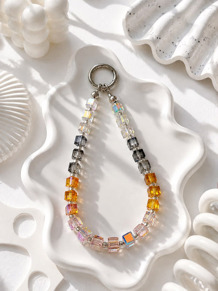 Ombre Cube Crystal Bag Charm
