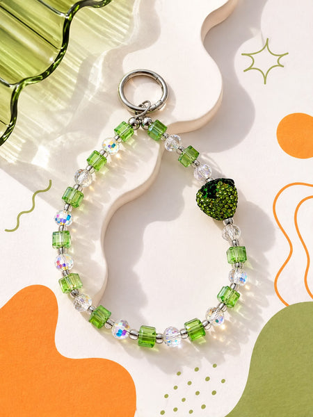 Strawberry Pavé Crystal Bag Charm