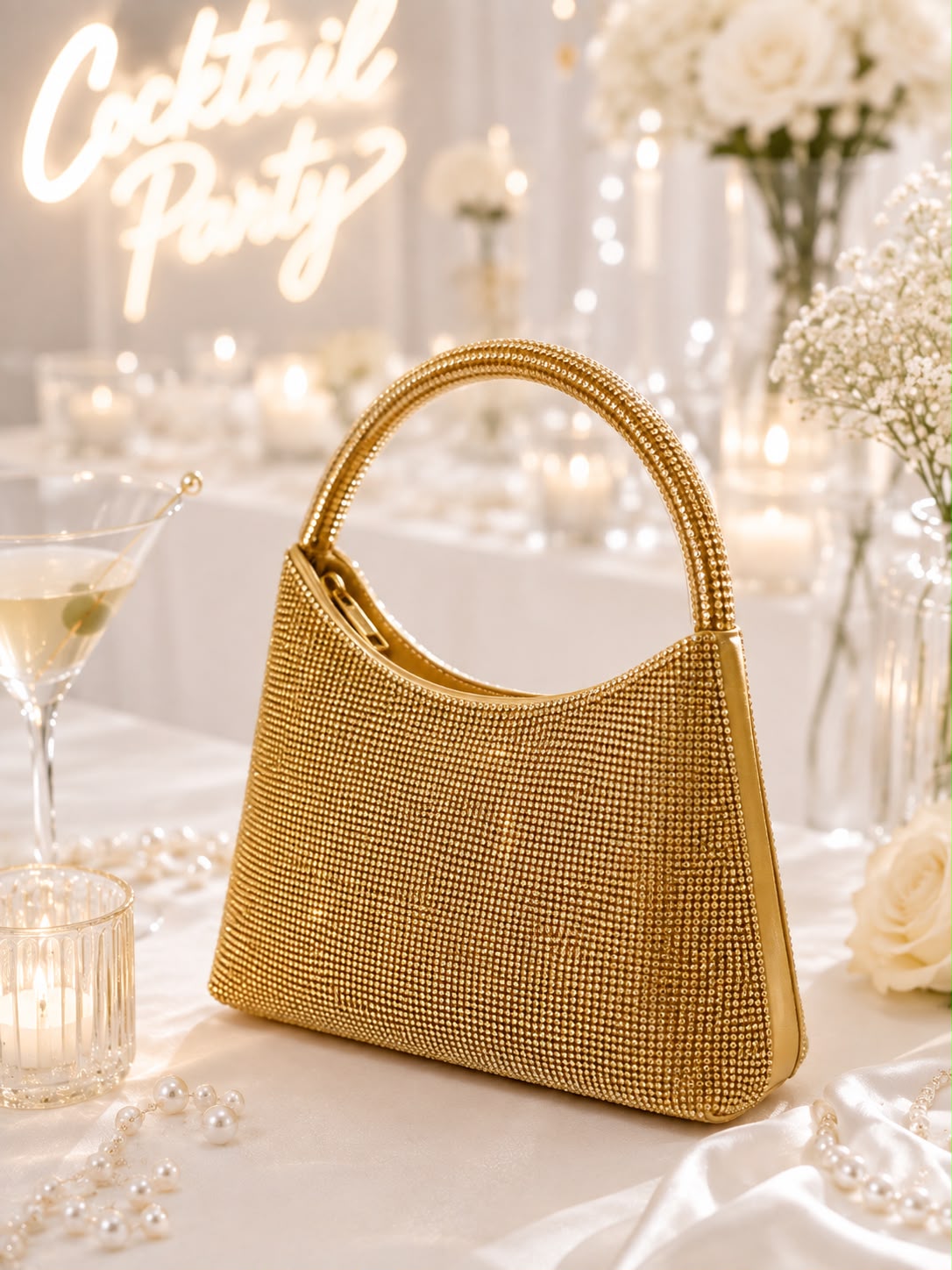 Crystal Mesh Shoulder Bag