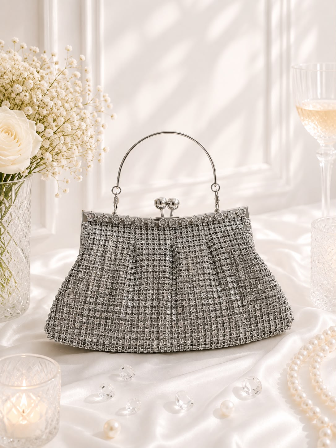Crystal Frame Kiss-Lock Bag
