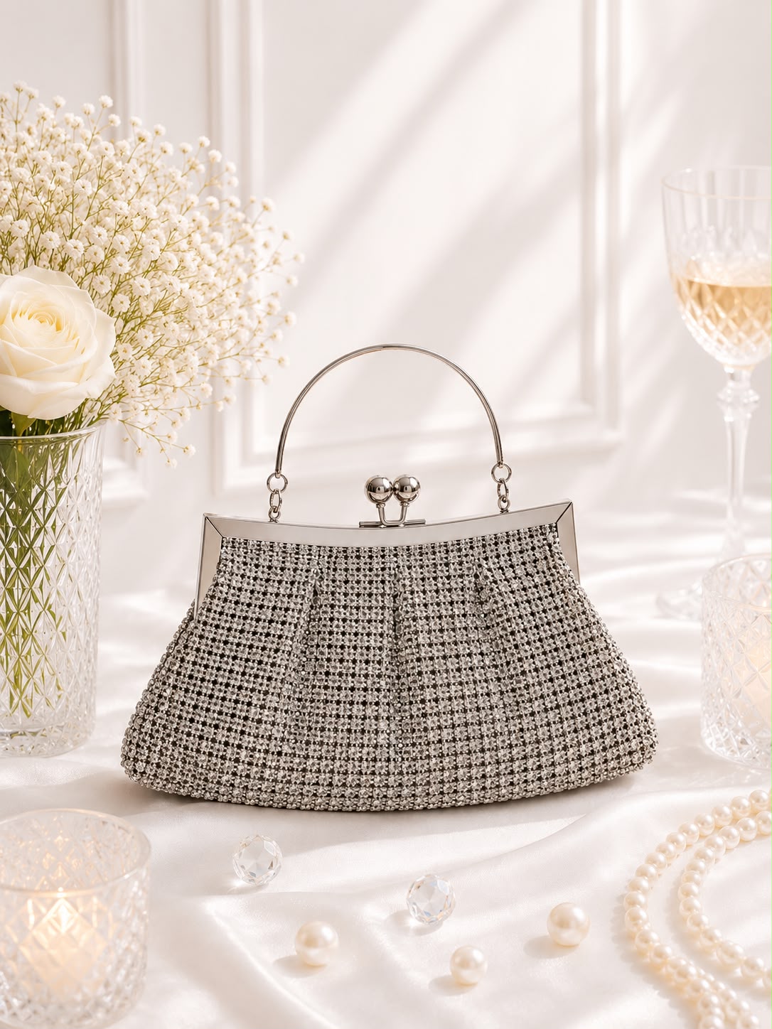 Crystal Frame Kiss-Lock Bag