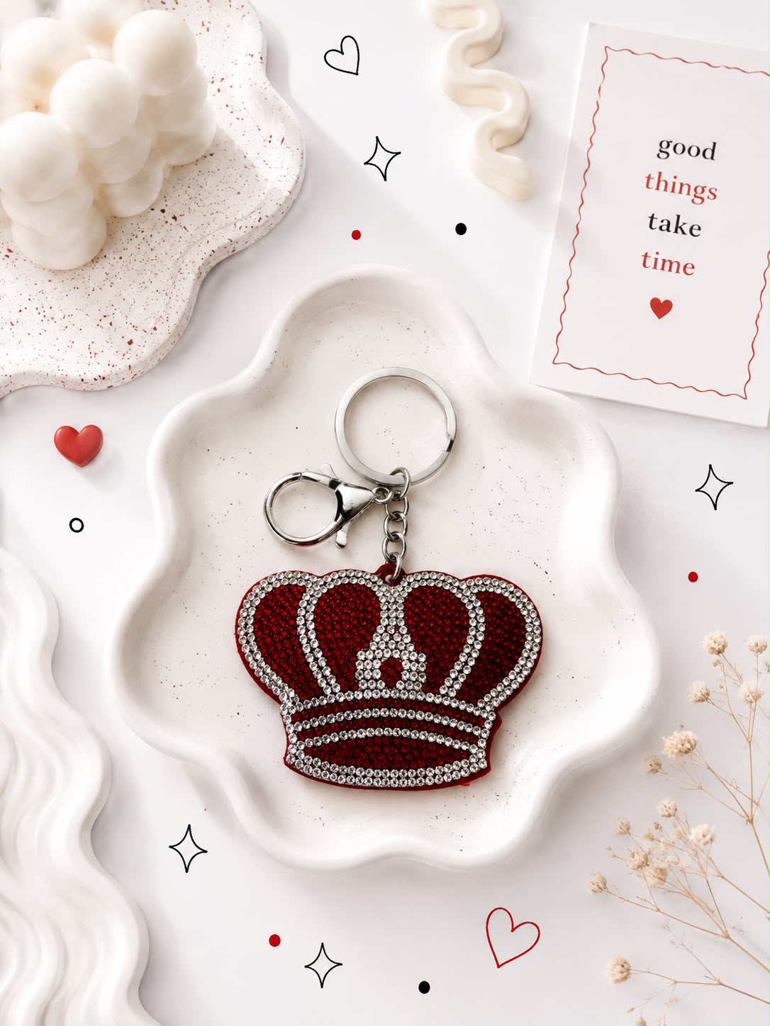 Crystal Crown Bag Charm