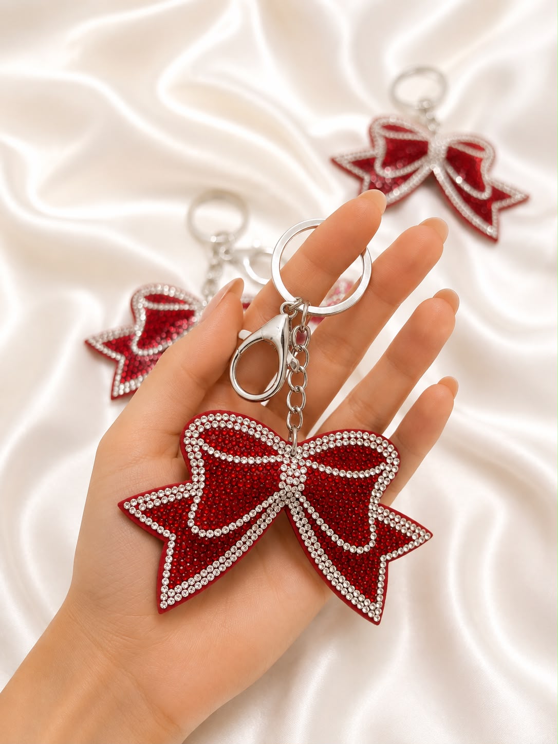 Crystal Bow Bag Charm