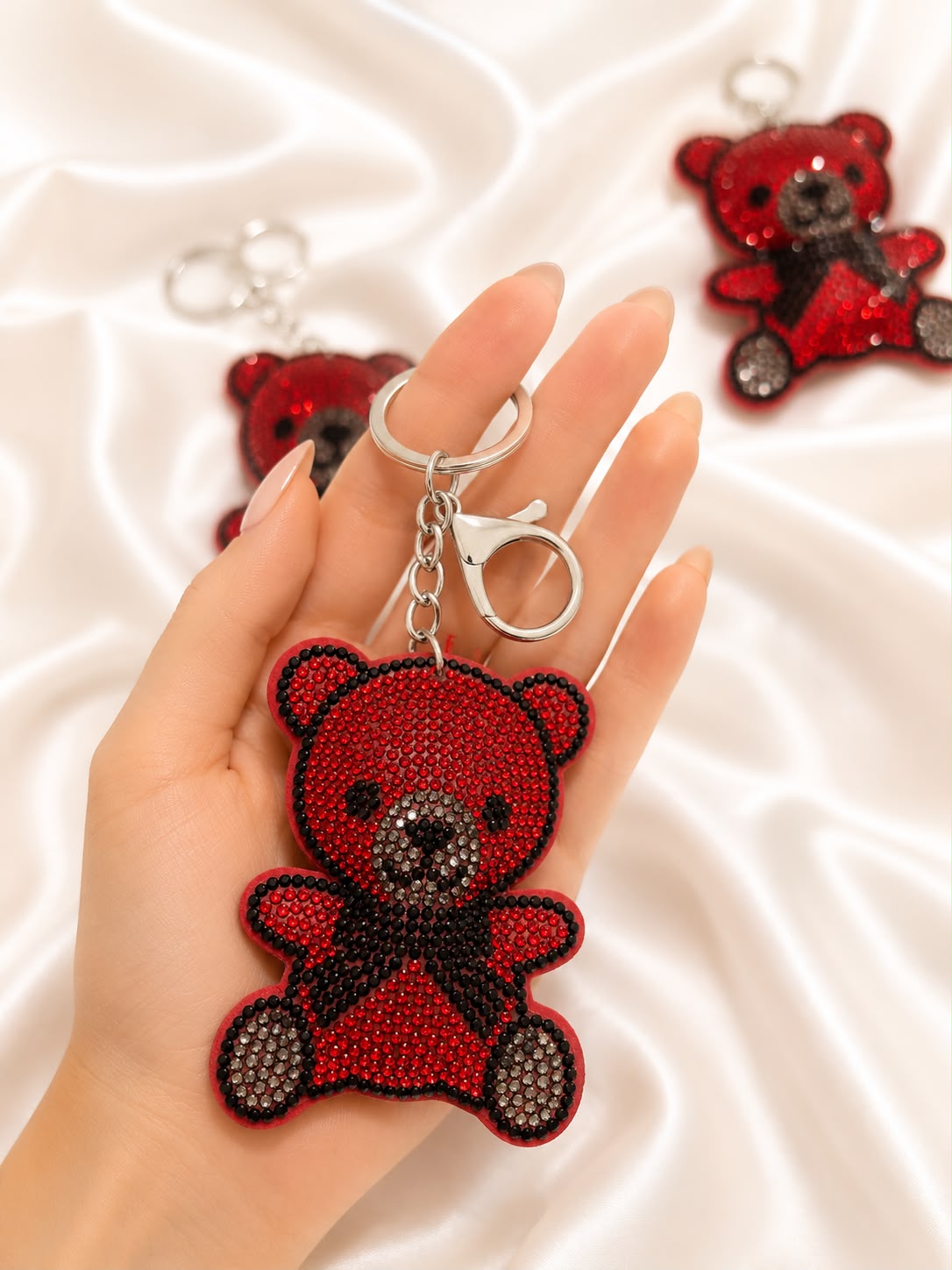Crystal Teddy Bear Bag Charm