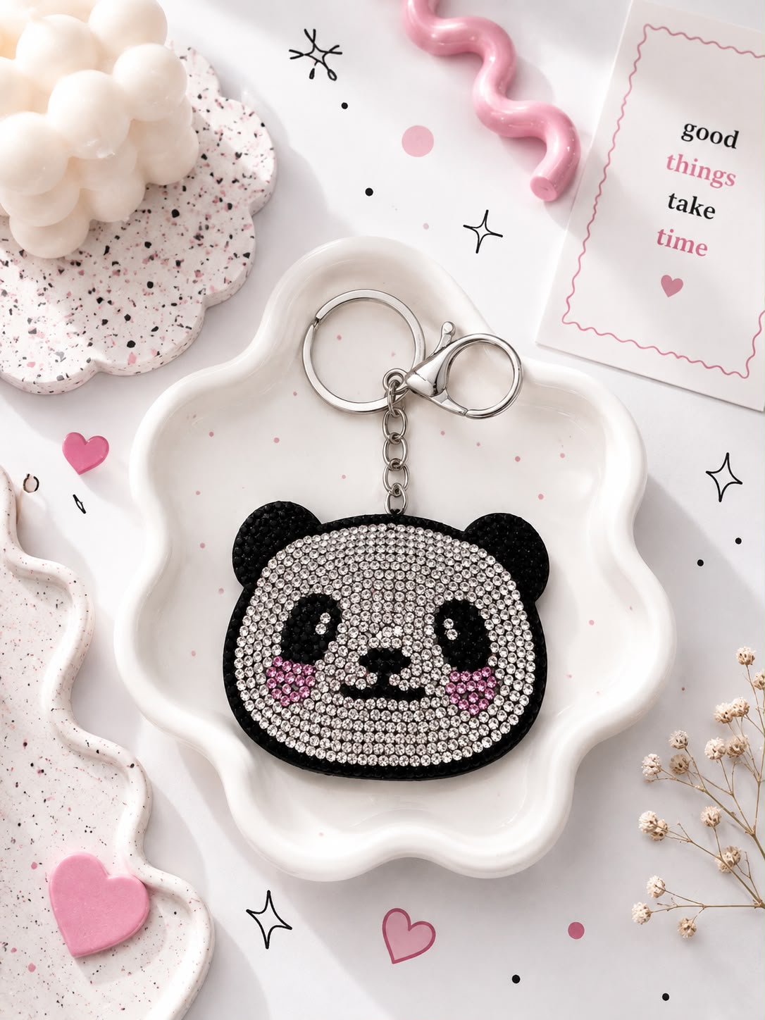 Crystal Panda Bag Charm