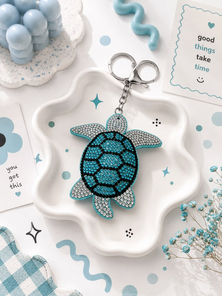 Crystal Turtle Bag Charm