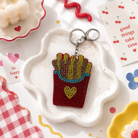Crystal French Fries Bag Charm