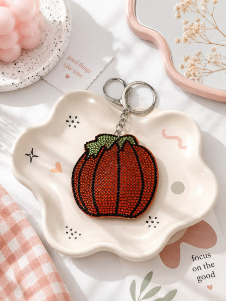 Crystal Pumpkin Bag Charm