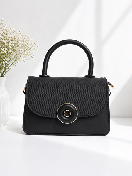 O-Ring Twill Flap Crossbody Bag