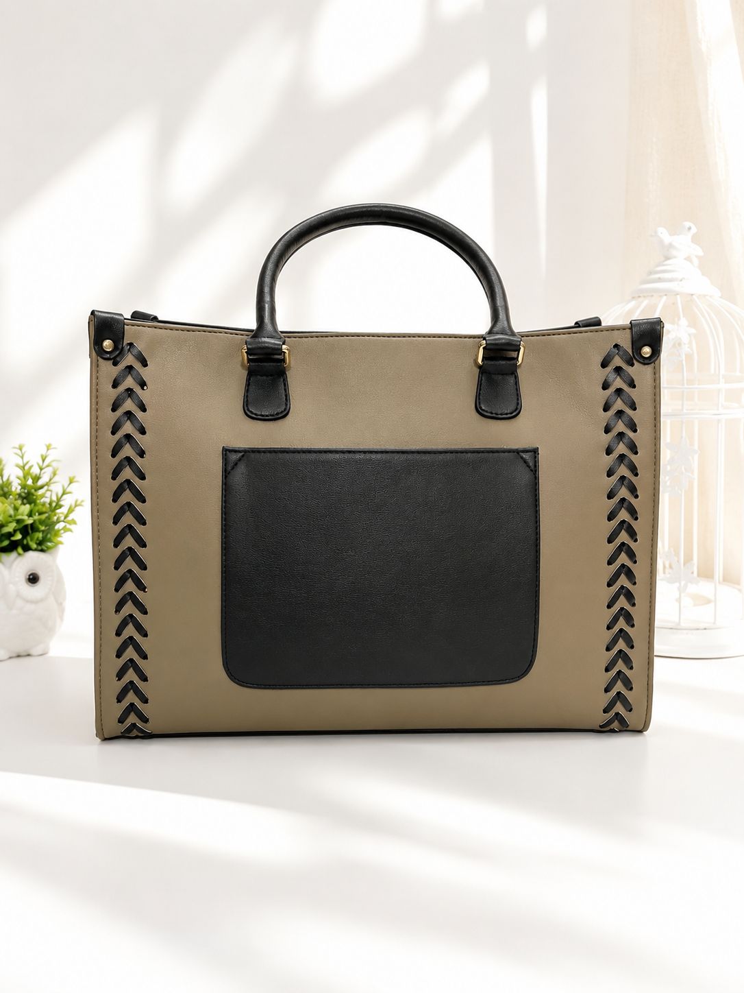 Whipstitch Structured Tote