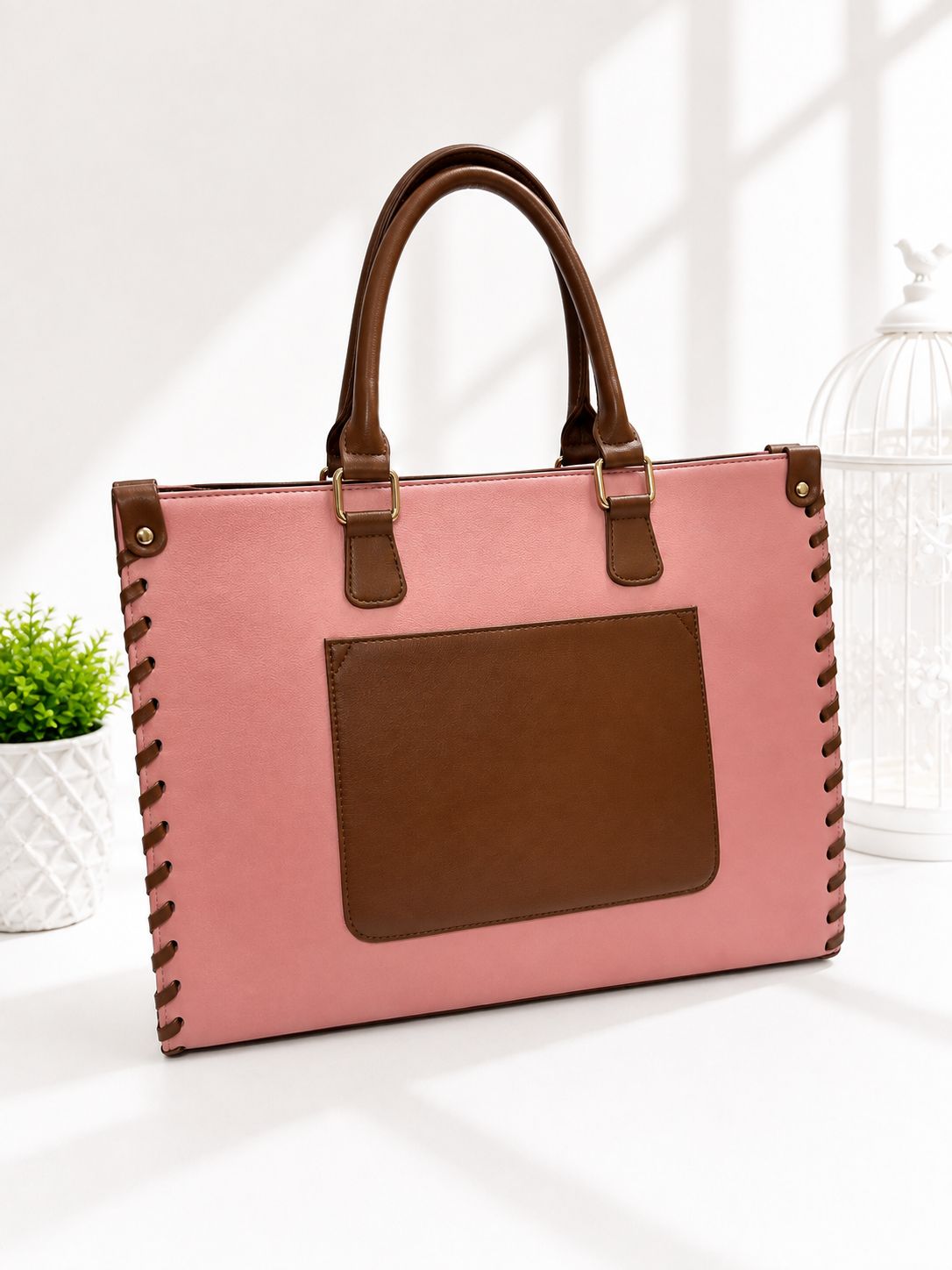 Whipstitch Structured Tote