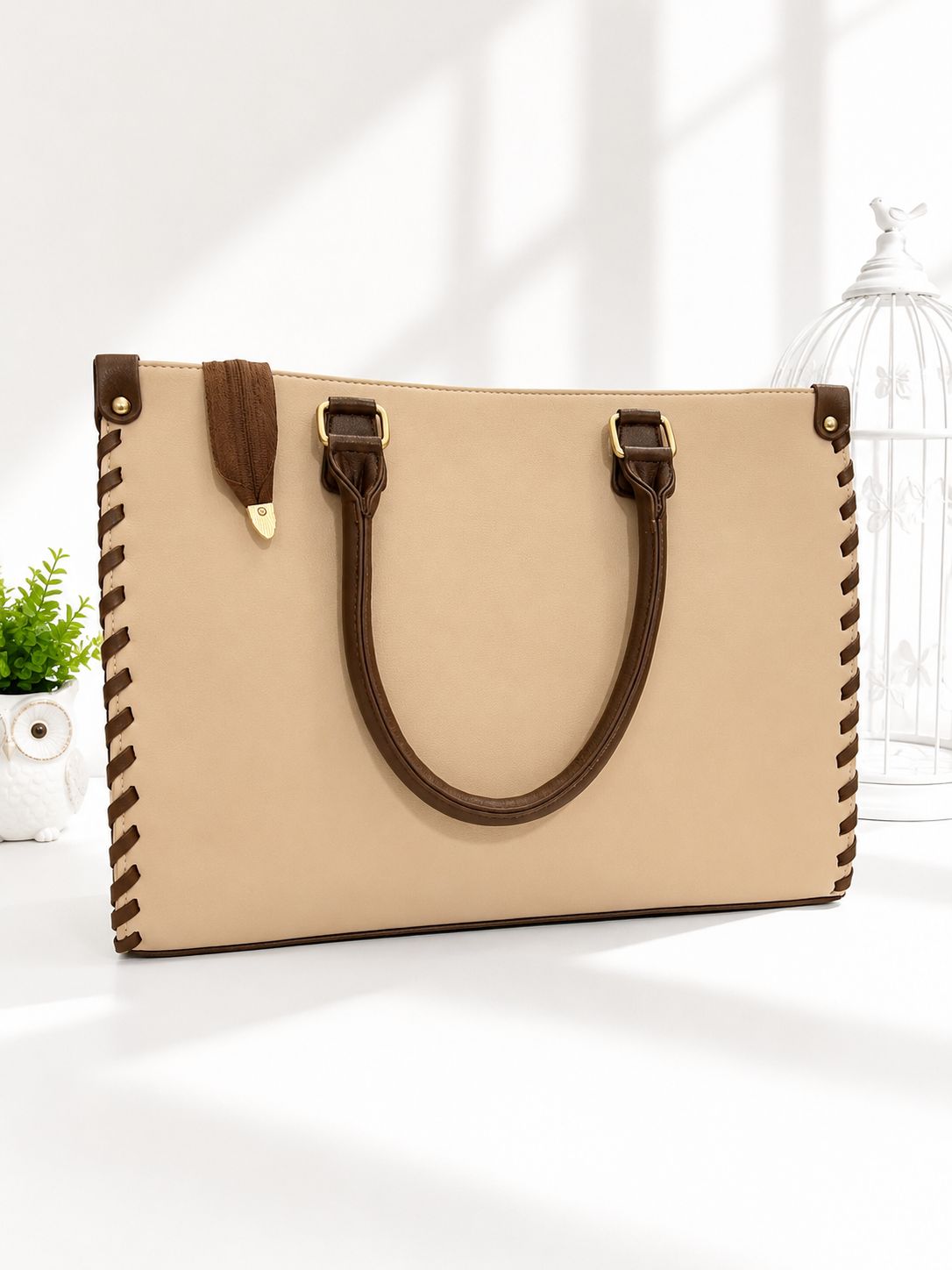 Whipstitch Structured Tote