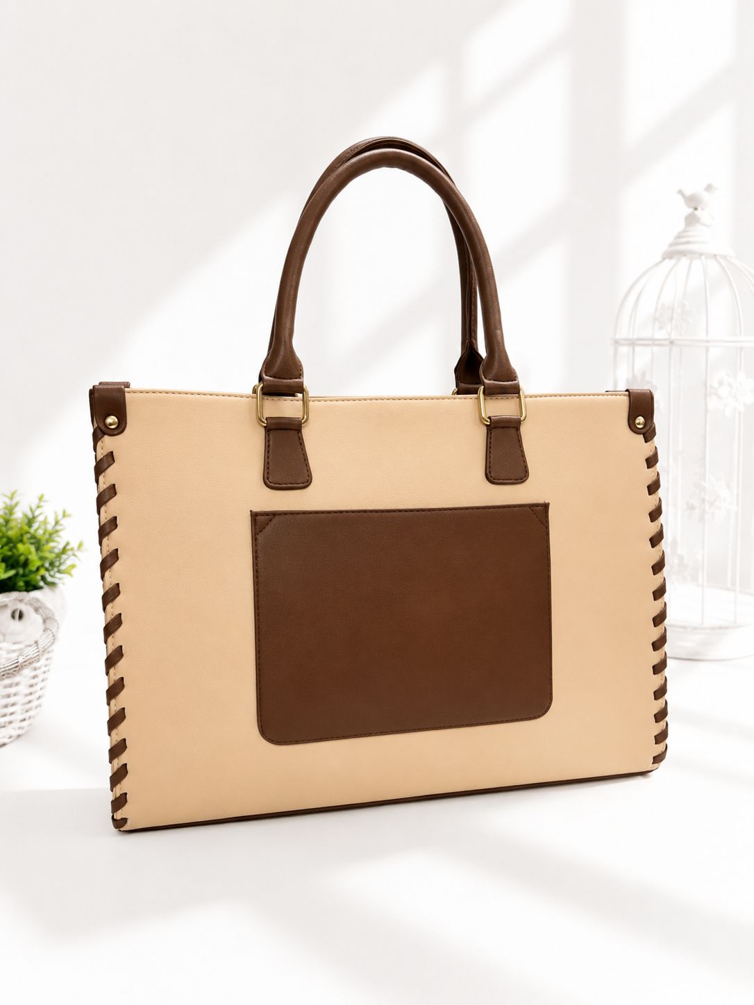 Whipstitch Structured Tote