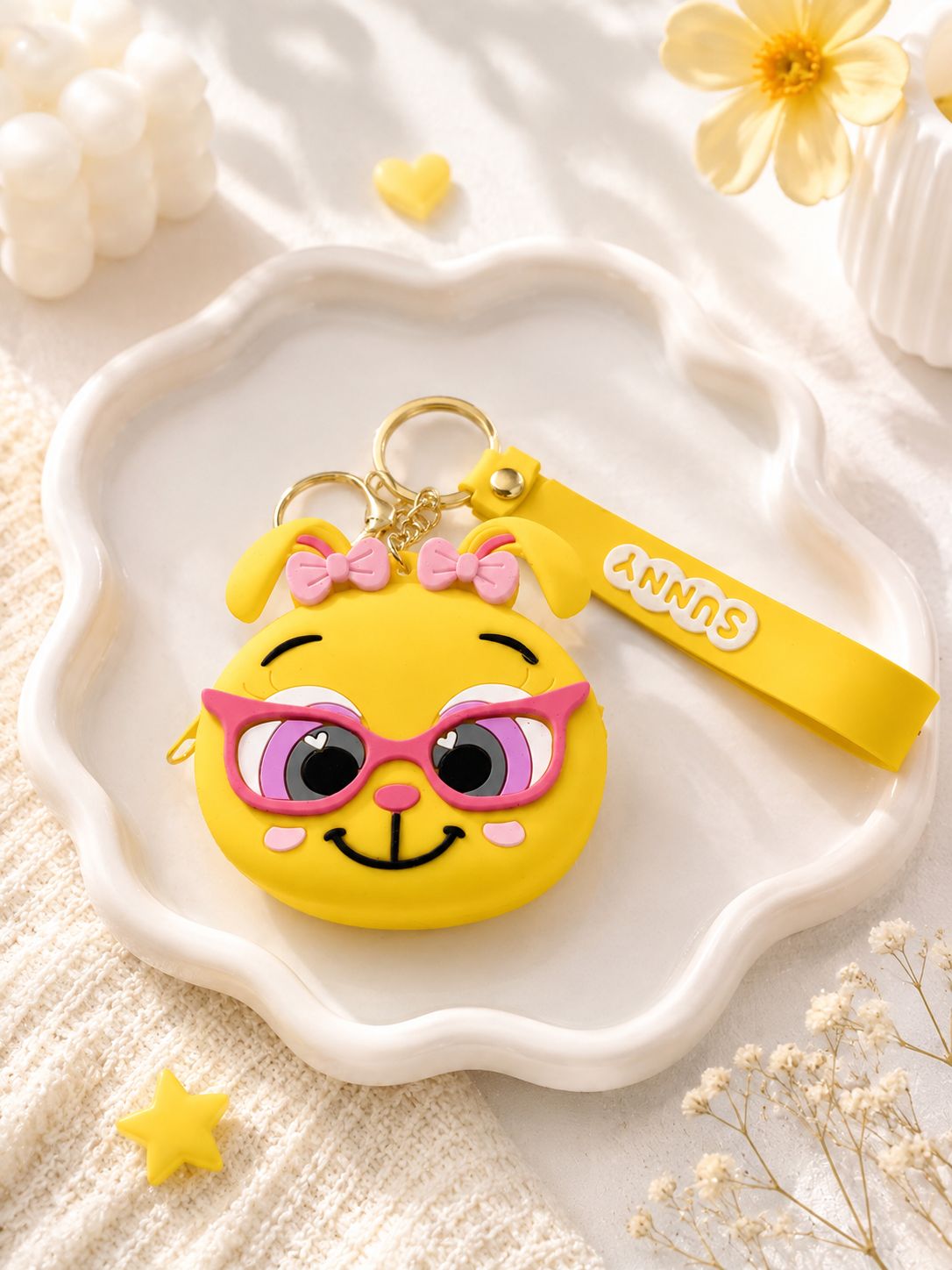 Sunny Bunny Silicone Coin Pouch