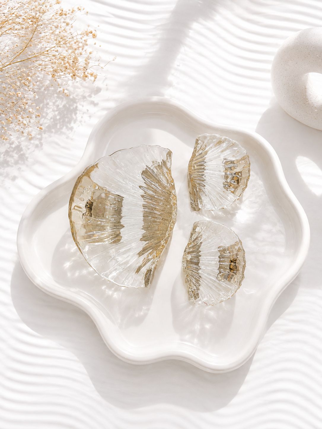 Scallop Shell Claw Clip Set (Set of 3)