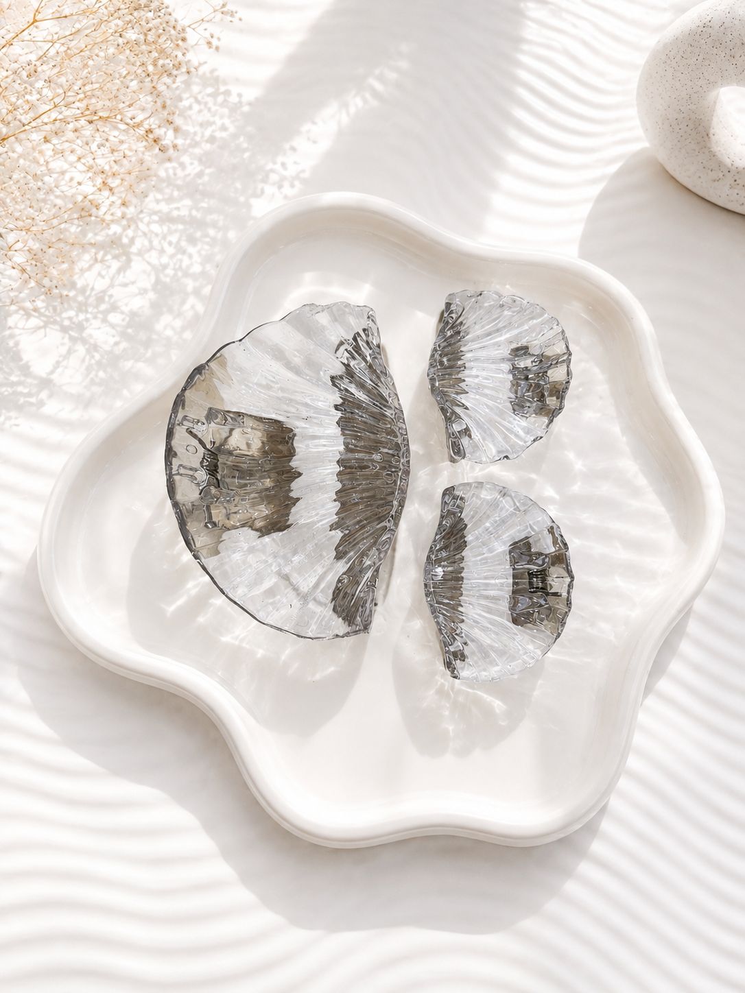 Scallop Shell Claw Clip Set (Set of 3)