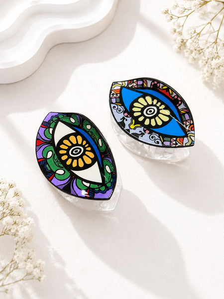 Evil Eye Mosaic Claw Clip