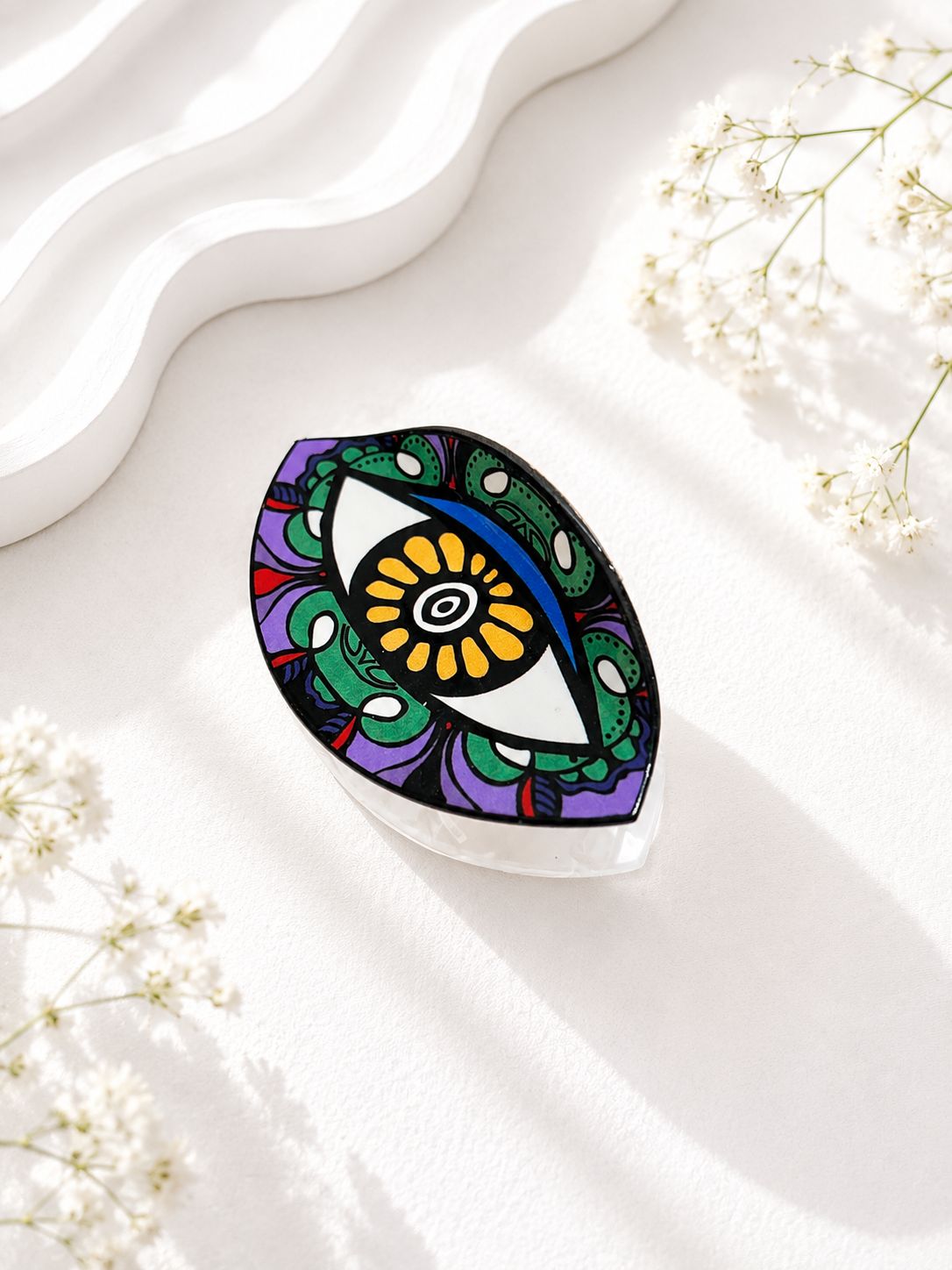 Evil Eye Mosaic Claw Clip