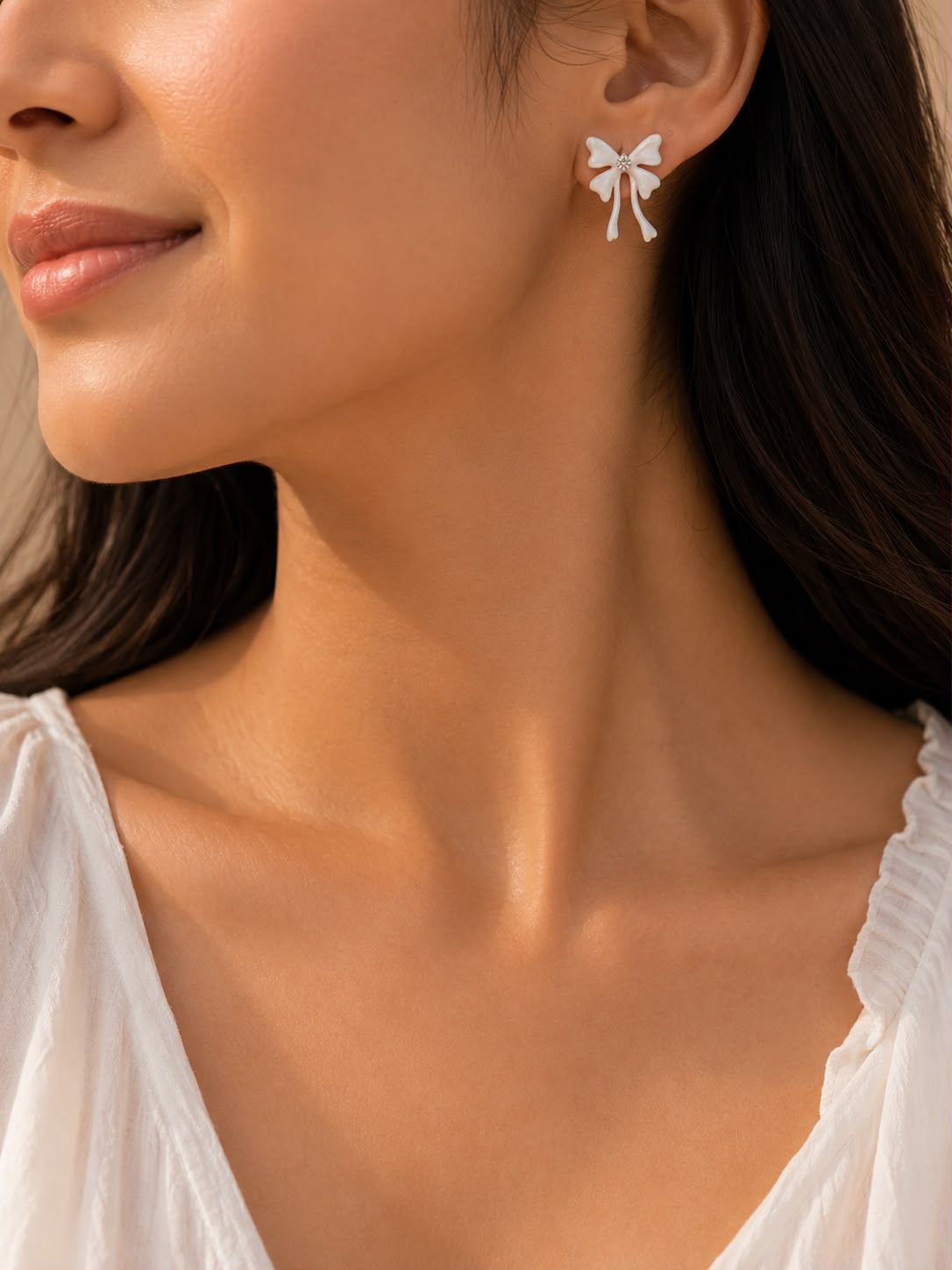 Bow Crystal Stud Earrings