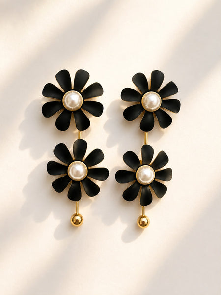 Floral Pearl Earrings