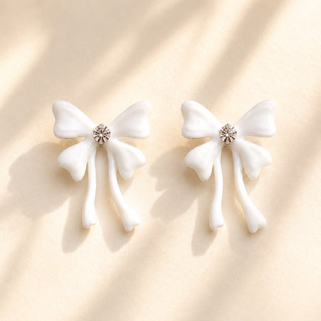 Bow Crystal Stud Earrings
