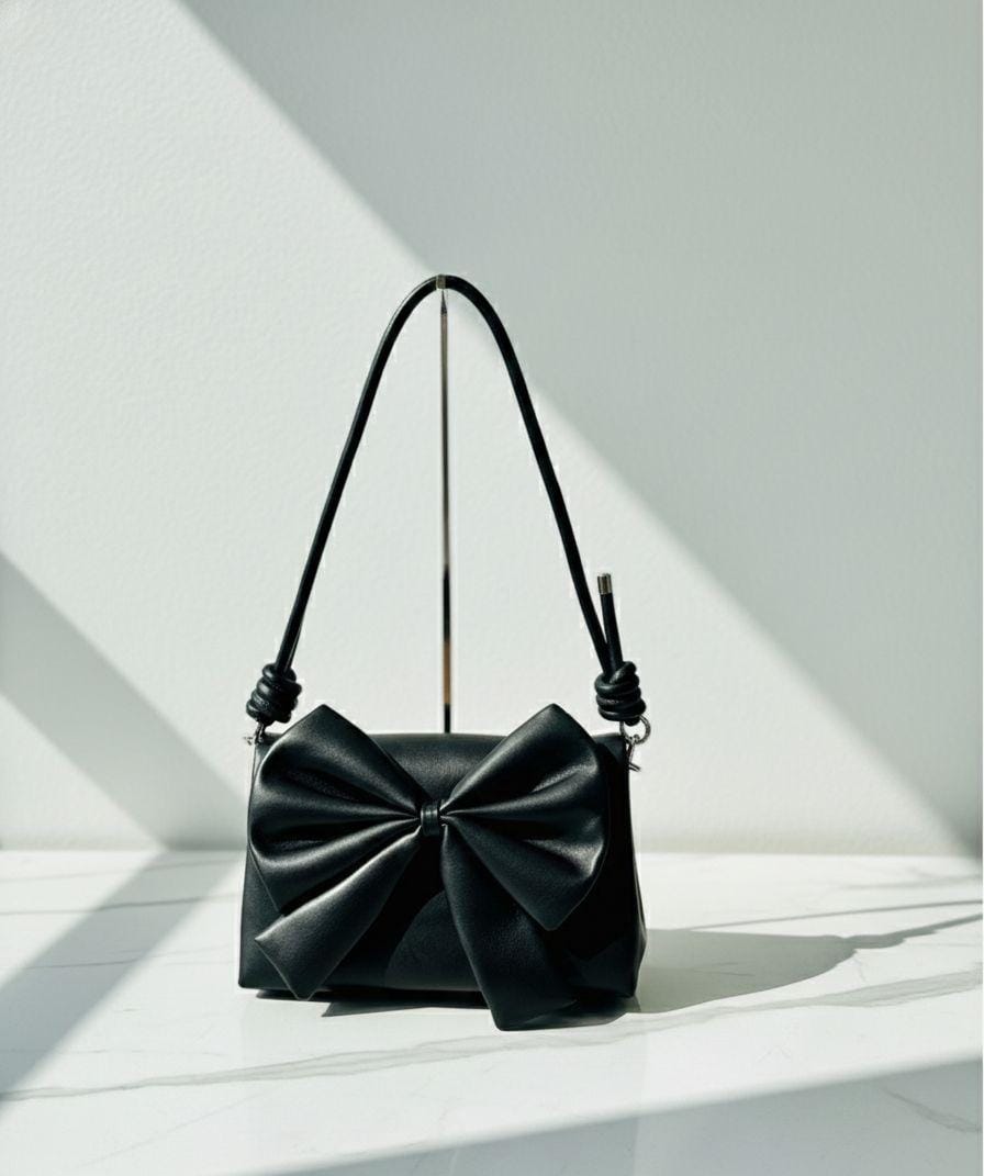 Oversized Bow Shoulder Bag - Peach
