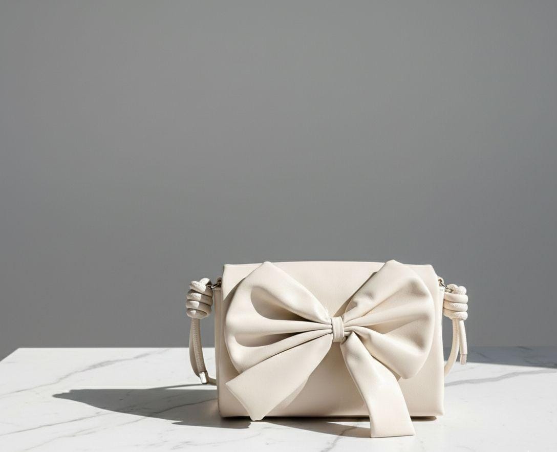 Oversized Bow Shoulder Bag - Mint