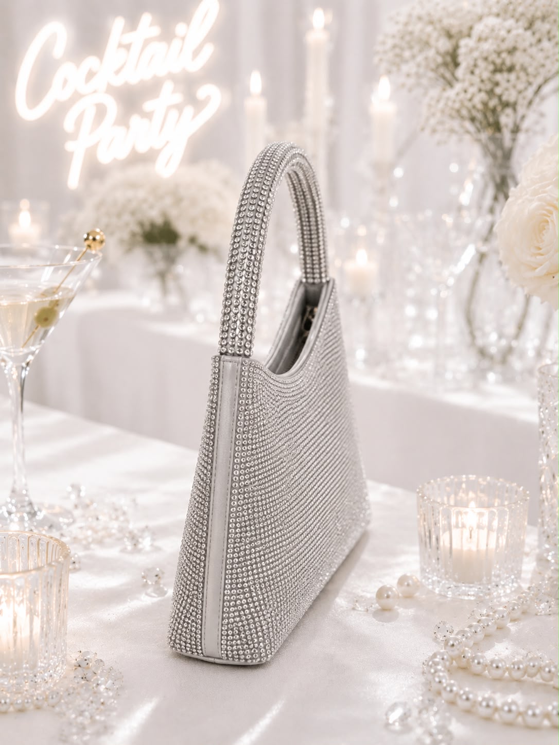 Crystal Mesh Shoulder Bag