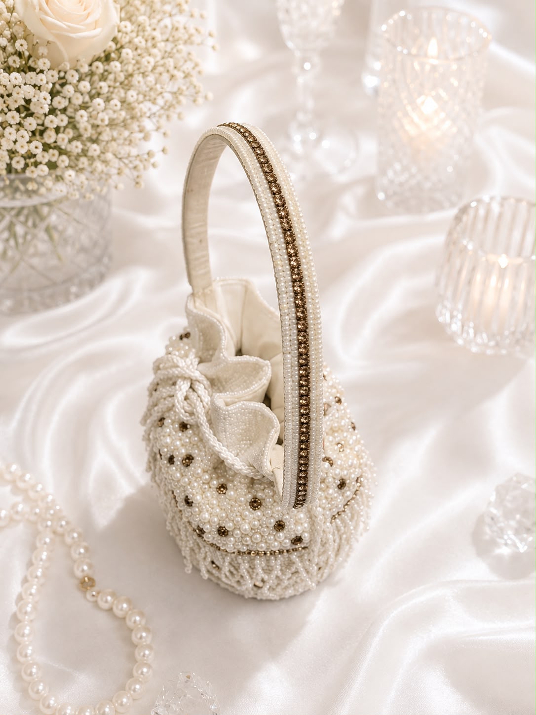 Beaded Tassel Potli Bag - front view