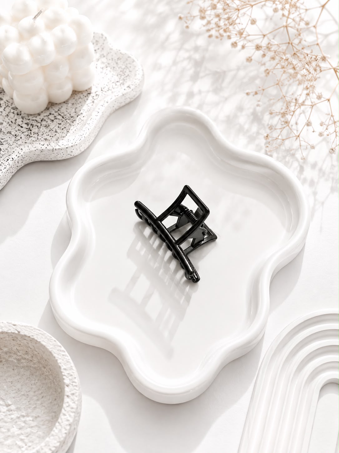 Oval Claw Clip - Silver