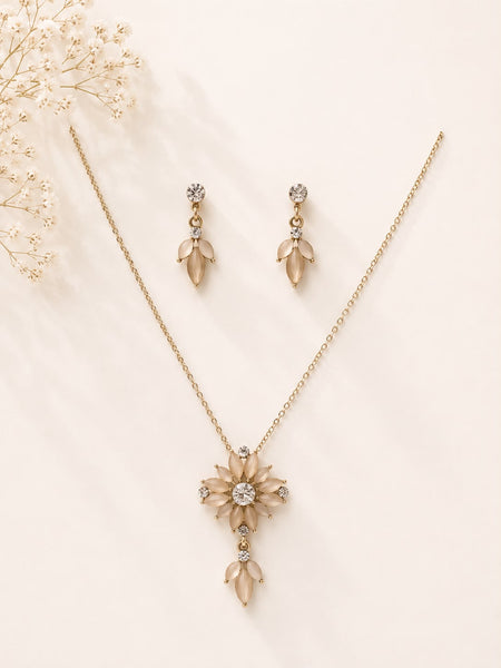 Starburst Petal Jewellery & Pendant Set - Gold