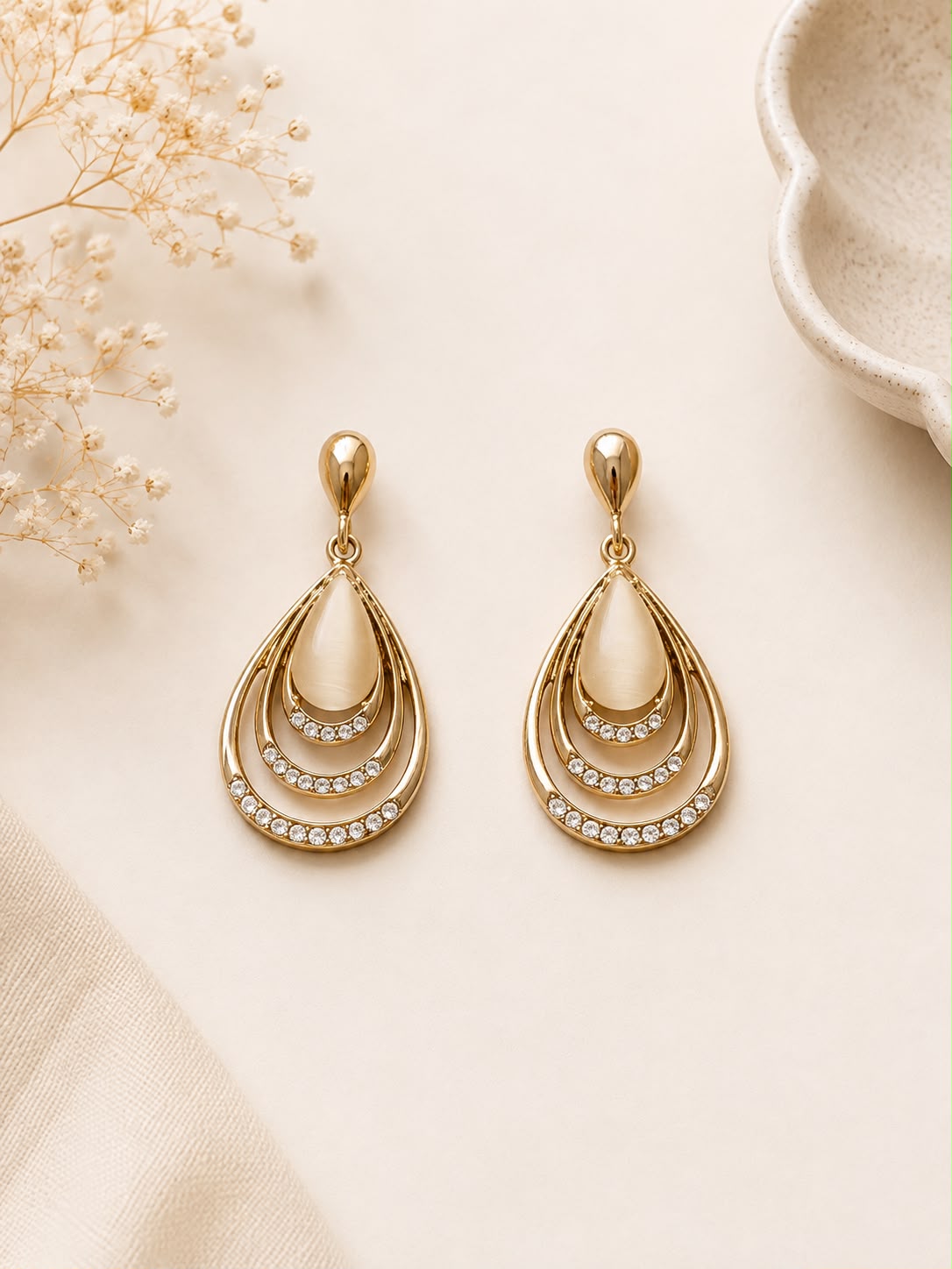 Butterfly Opal Earrings - Silver