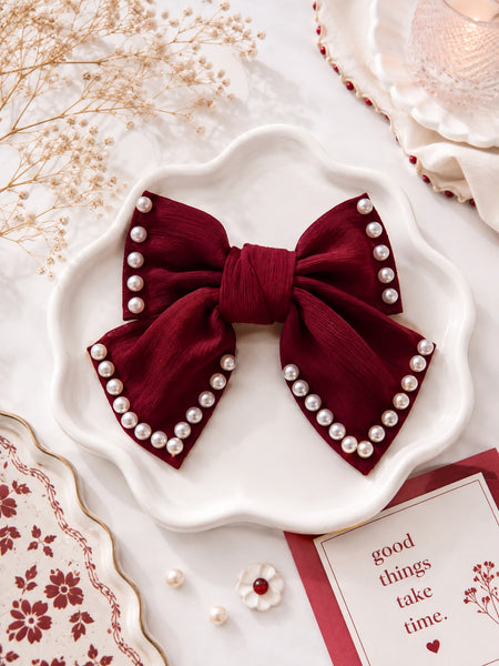 Bow Clip - Pink