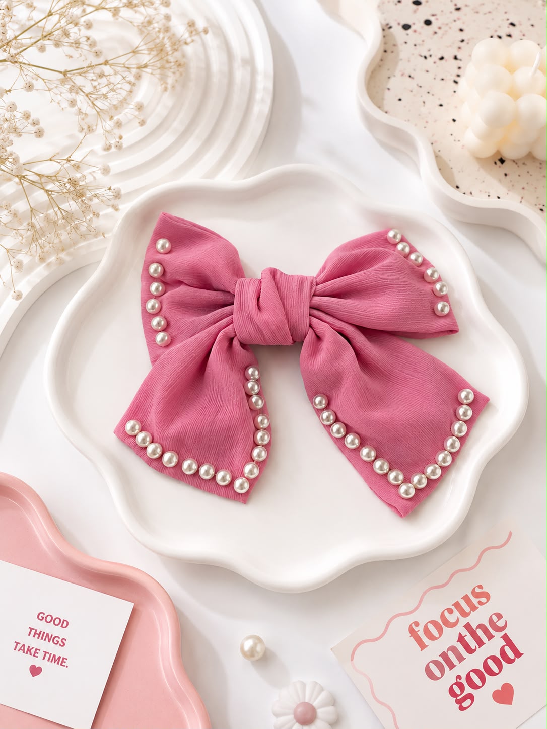 Bow Clip - White