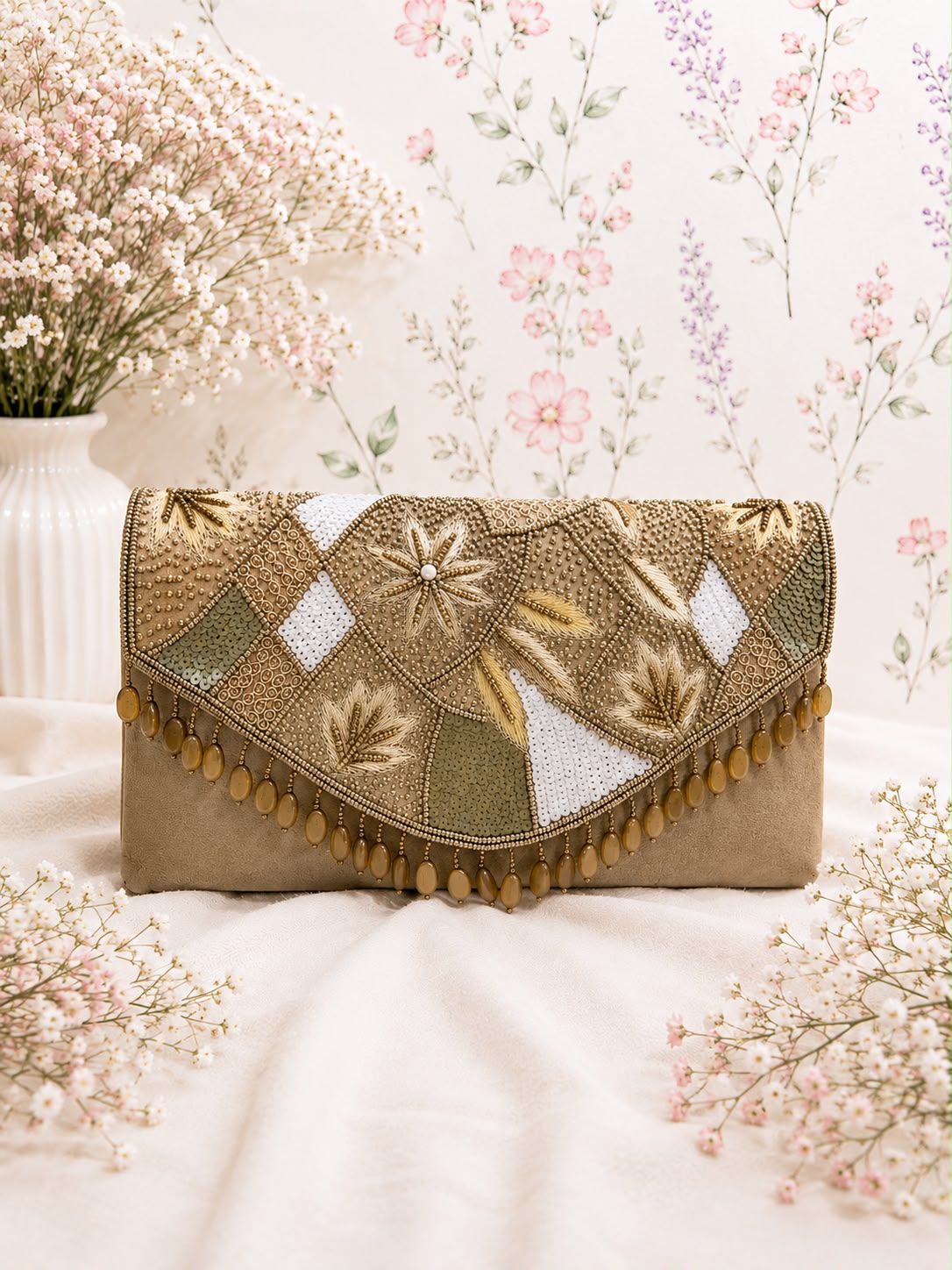 Embroidered Party Clutch