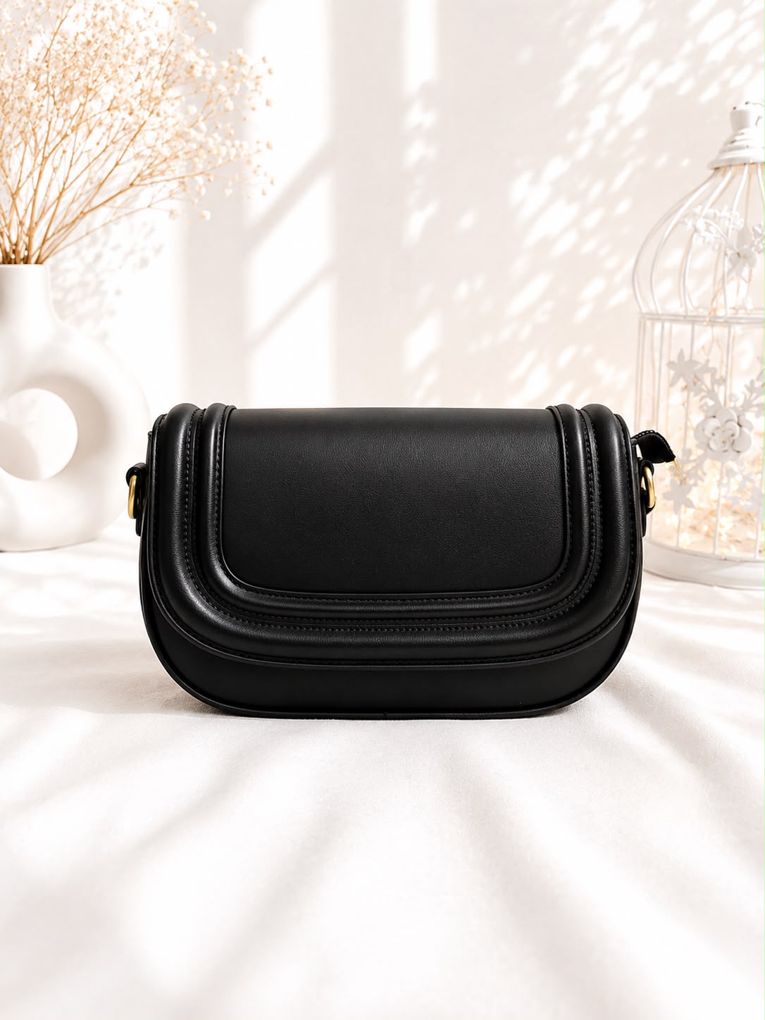 Leather Sling Bag - Rust front view