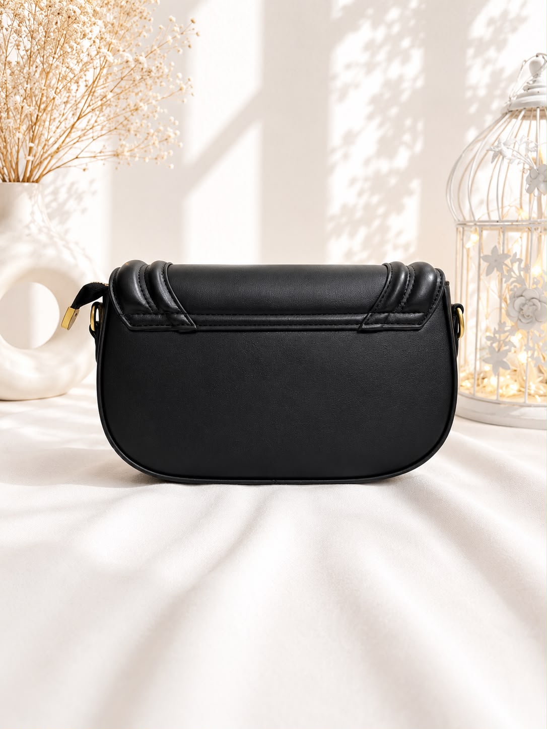 Leather Sling Bag - Rust side view