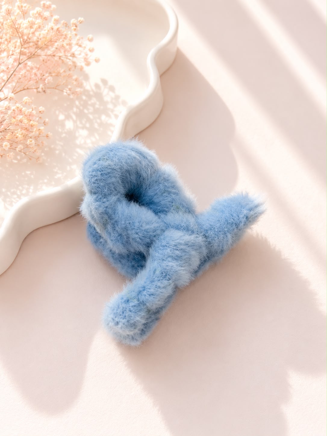 Decus Fluffy Bow Scrunchie - Lavender