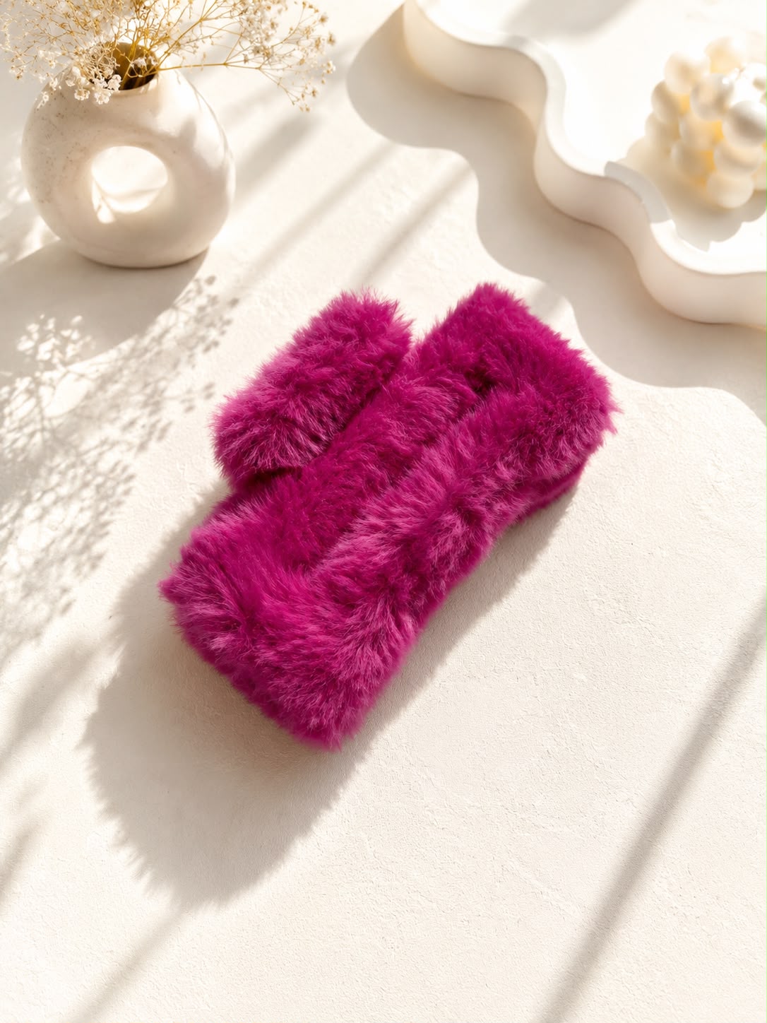 Decus Fluffy Headband - Fuchsia