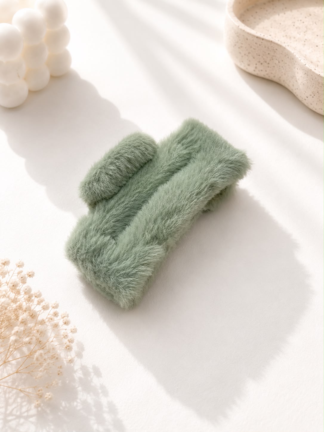 Decus Fluffy Headband - Sage Green