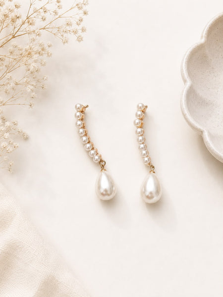 Pearl Cascade Teardrop Earrings