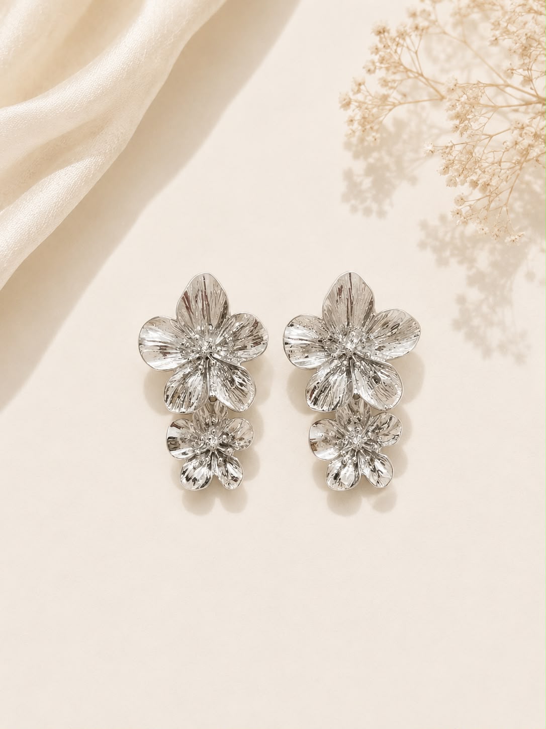 Silver Blossom Earrings