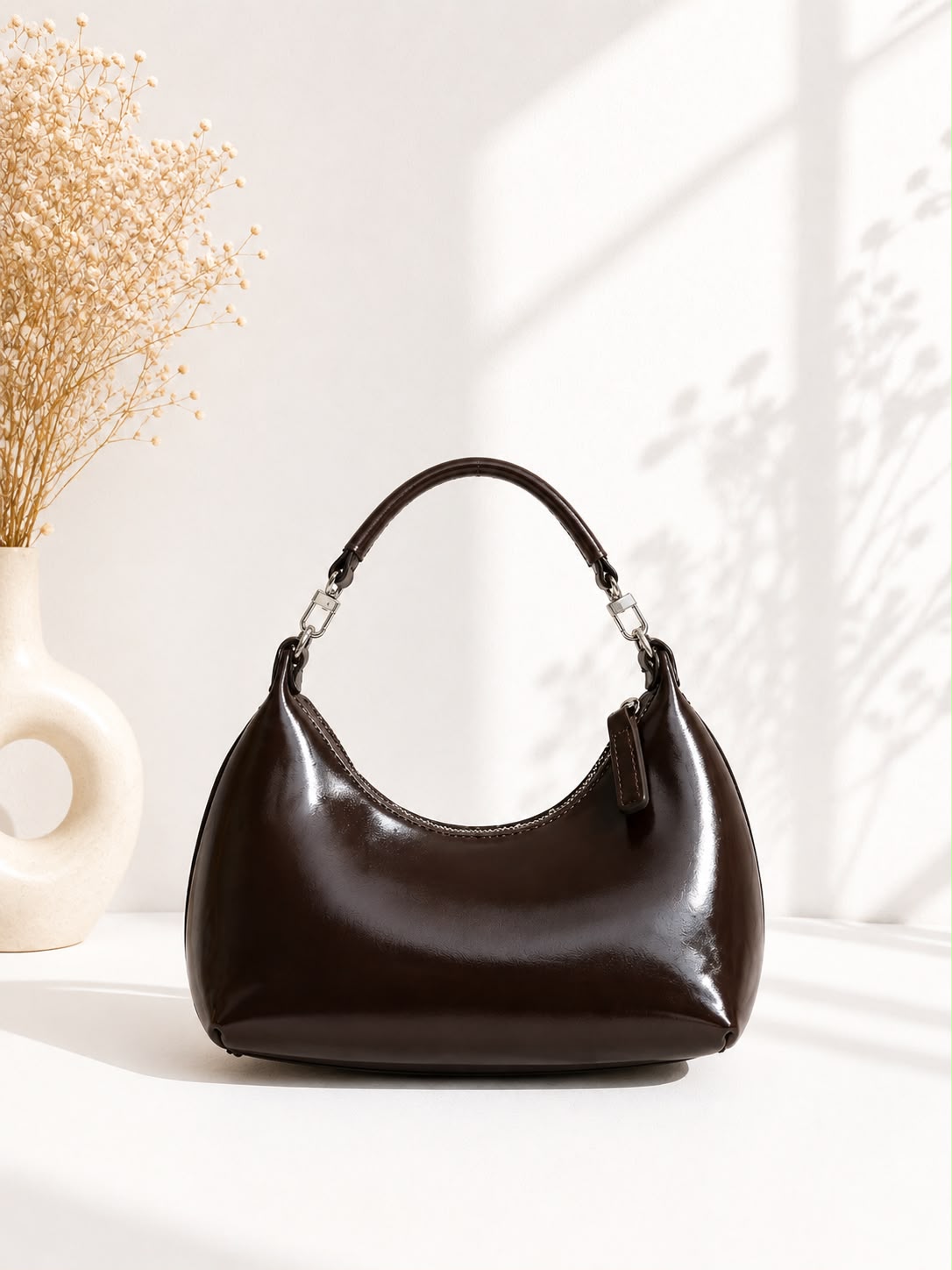 Glossy Hobo Bag