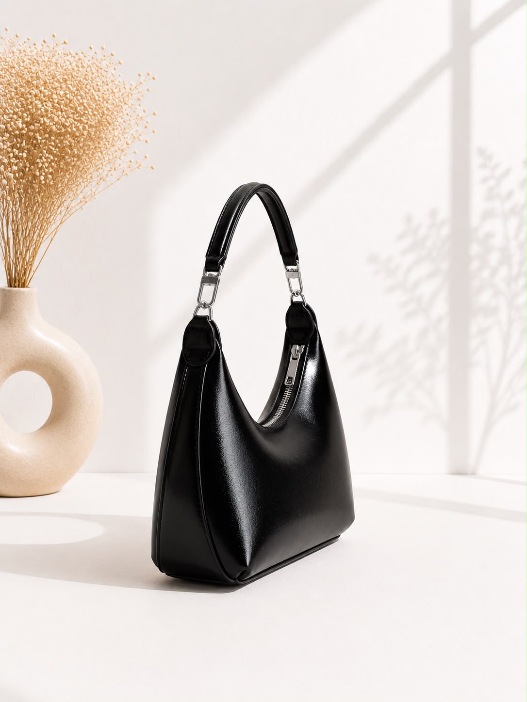 Glossy Hobo Bag