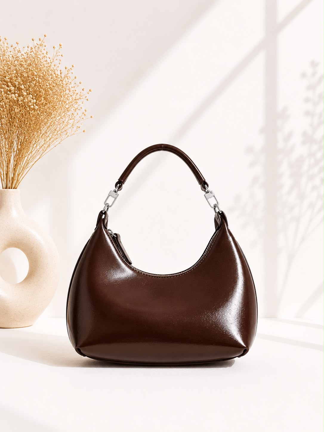 Glossy Hobo Bag