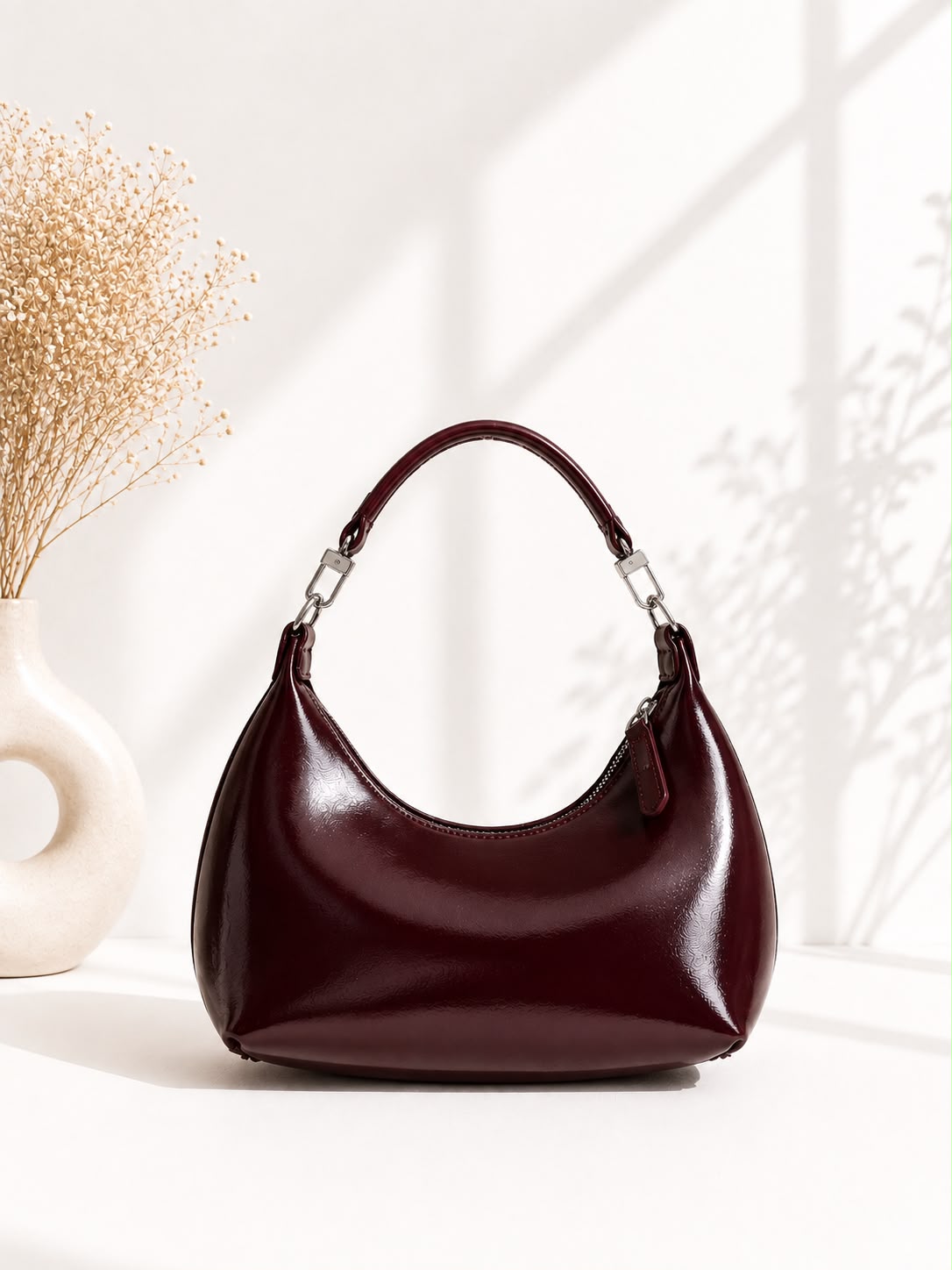 Glossy Hobo Bag